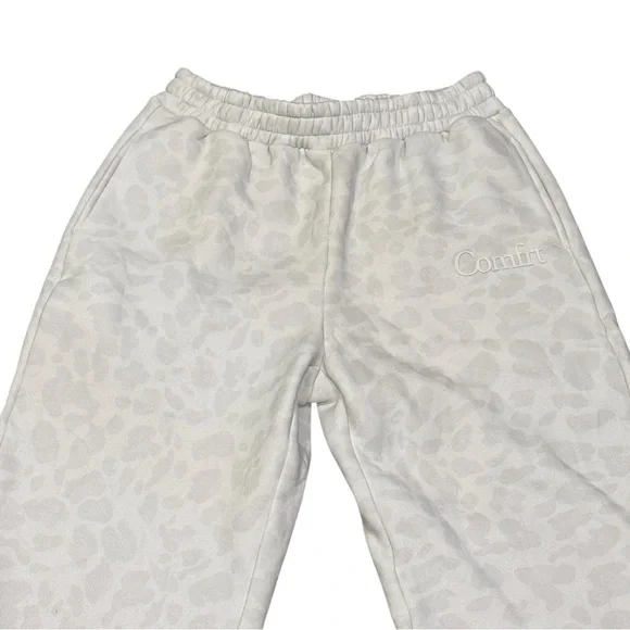 Comfrt Minimalist Straight Leg Sweatpants Snow Leopard Women’s Sz L - Picture 3 of 9